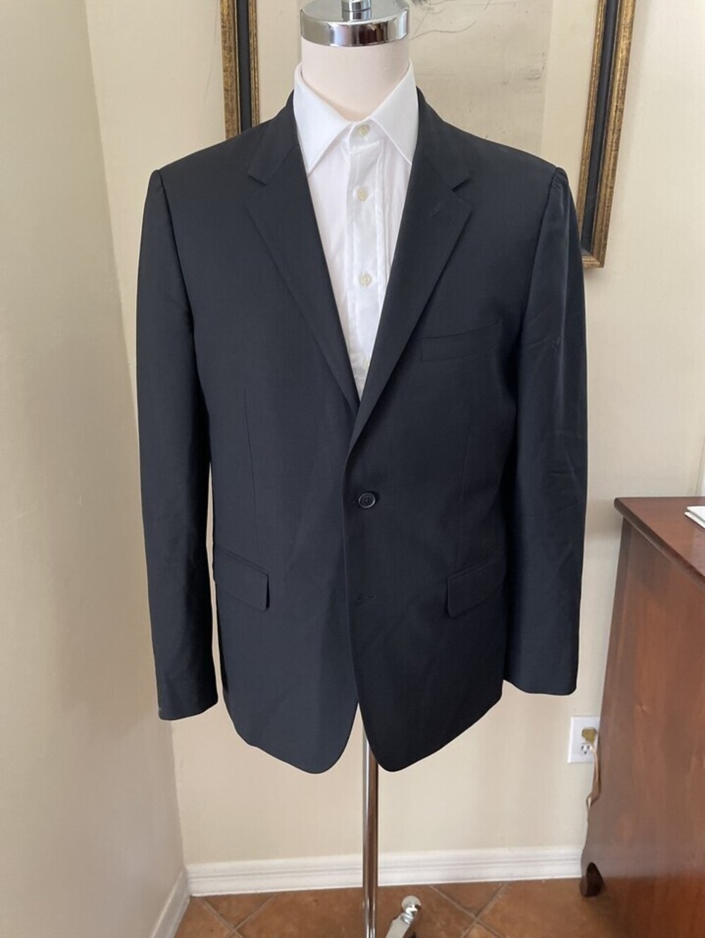 Theory Black Wool Blend Blazer 44R